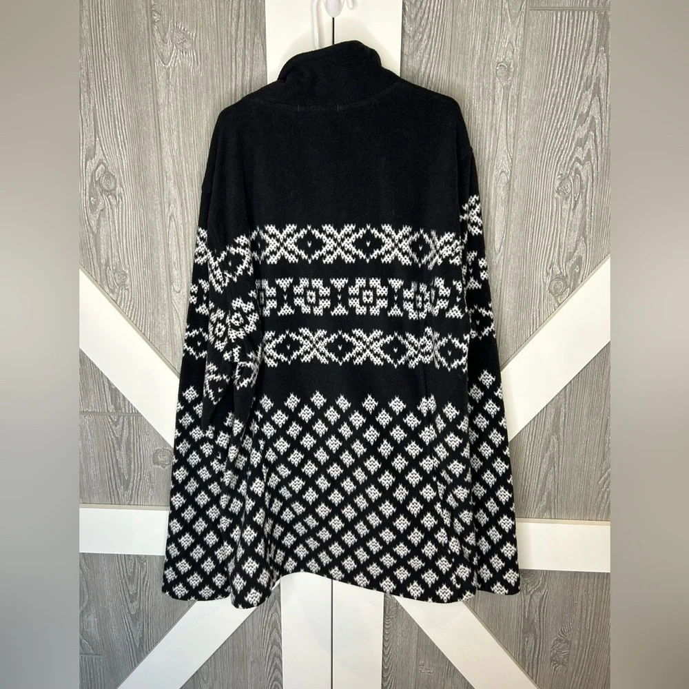 079. Vintage Lands End Fair Isle Sweater Fleece Pullover